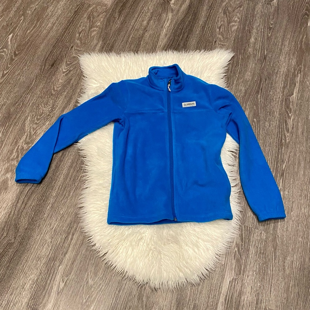 Magellan Outdoors Boys' Arctic Fleece Jacket Classic Fit Size L Bright Blue